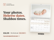 Personalized Jewish Family Photo Calendar – Hebrew Dates, Zmanim & Yahrzeits